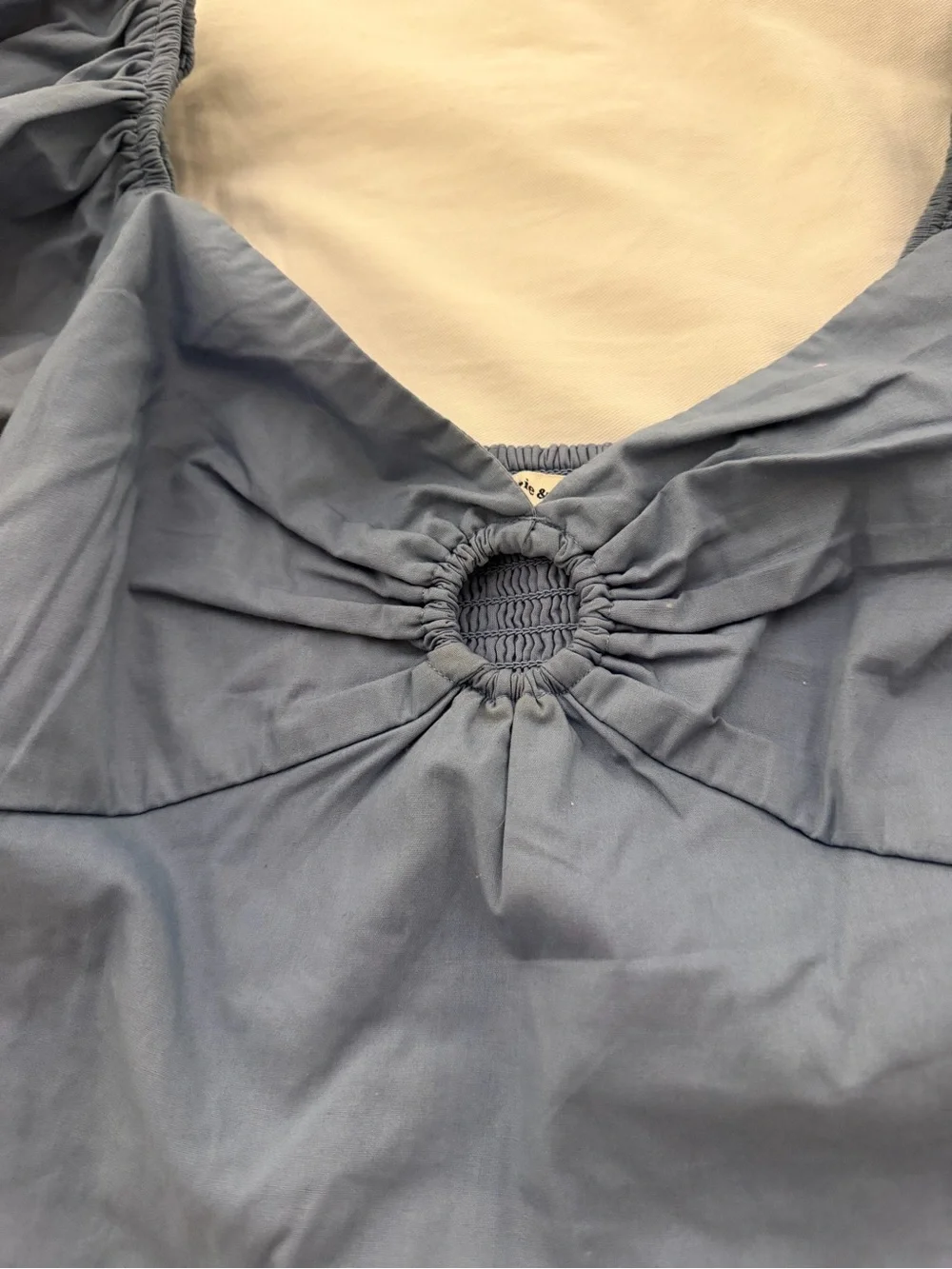 Abercrombie & Fitch Blue Puff-Sleeve Top